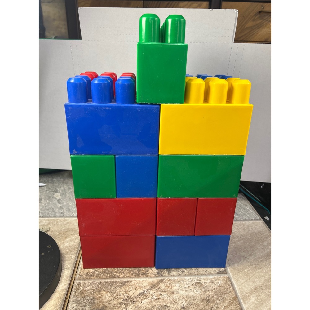 Mega Bloks First Builders Large Building Blocks Set Primary Colors 17 Pieces